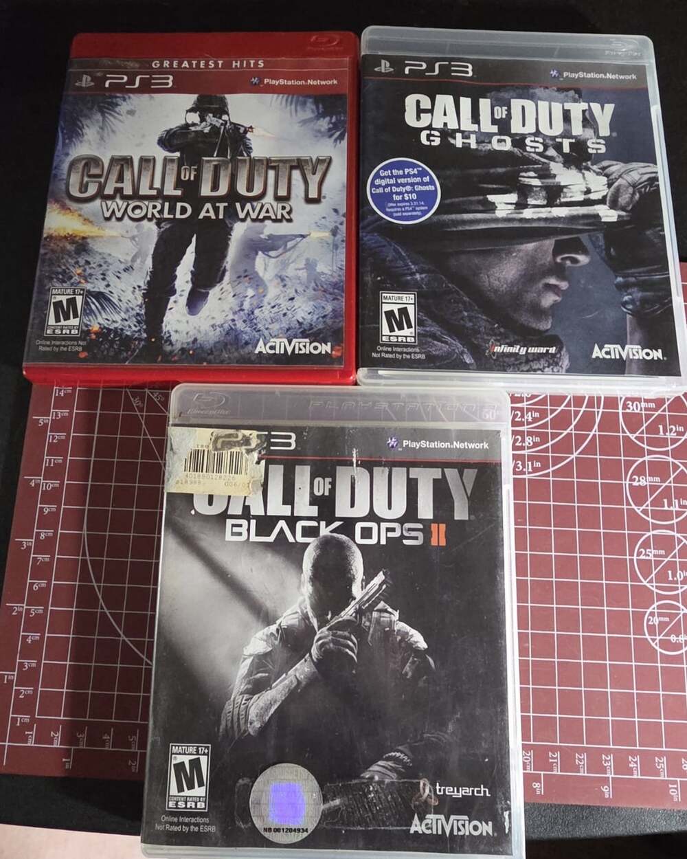 PS3 Call of Duty Lot- Black Ops 2, Ghosts, World At War PlayStation 3
